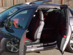 Rear suicide door, two tone interior.