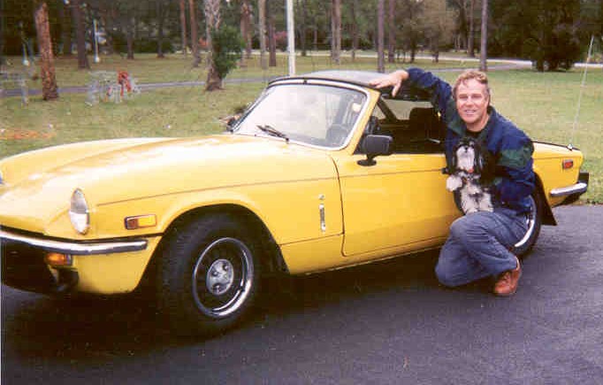 !979 Spitfire, Ft. Myers FL, with Murphy in my lap.&nbsp; Dec. 1996.
