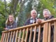 Liz, Bob and Audrey on Josh's deck and rail, Newberg, OR.