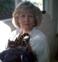 Cindy at work, June 2003.&nbsp; Veo picture.
