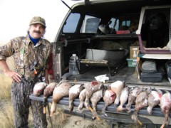 The morning shoot, only two mallards, but lots of fun with Gadwells and Baldpates.