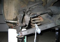 View from front of the right hand front suspension.