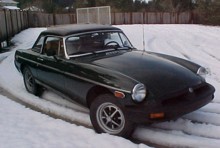 1976 MGB, BRG Jan 3, 2004.