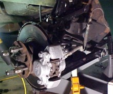 Left hand caliper from rear.