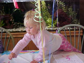 Birthday girl at three years old.