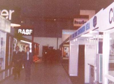 [Chemical aisle in cavernous Halle 6.]