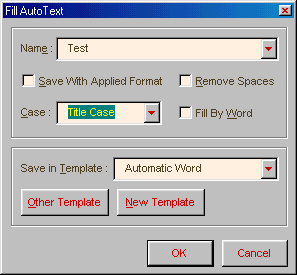Fill AutoText