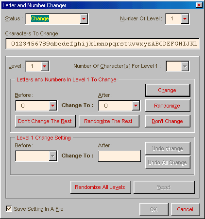 Letter And Number Changer