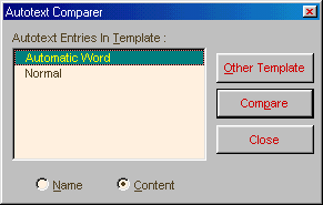 Autotext Comparer
