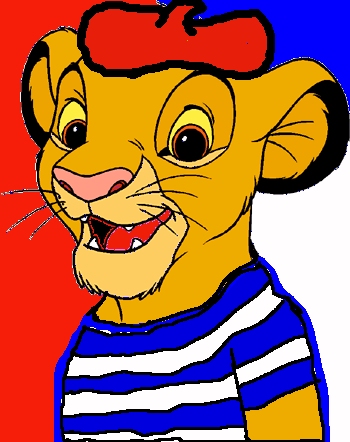 This is a picture when Simba went to Paris, France.