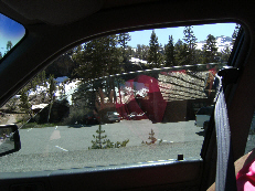 Here is a look out the window at Snow in June near the entrance to Yosemite Nat'l Park.