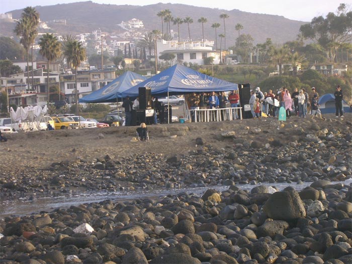 This is a view of Camp San Miguel just north of Ensenada Mexico. At last toll, right.