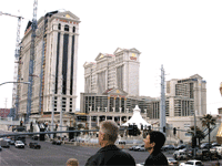 Here is Caesars Palace Tower being built w/ Complex in background.