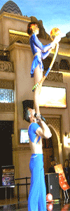 Here are some of the juggles in the Show in the Aladin Mall.