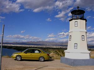 Here is another view of the lake, Lighthouses, this one Minnesota miniture.