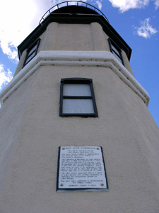 Here is a look up at the Minnesota Lighthouse, click Pic. to see plaque up close.