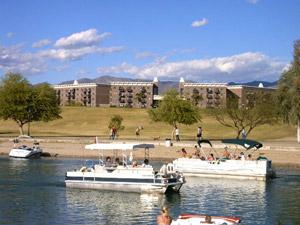 The golf Lodge is just off the canal. 