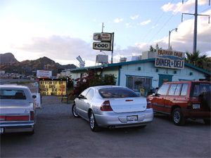 This will be your view point from traveling to Parker Dam Diner & Deli from the south.