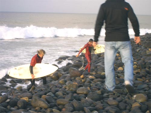 Time to get some breakfast after getting the early waves at sunset- 6 AM!