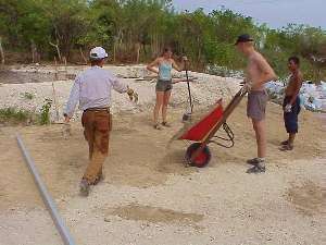 Leveling the work floor