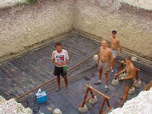 Laying the rebars
