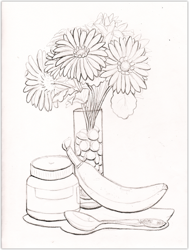 Still Life Contour Drawing