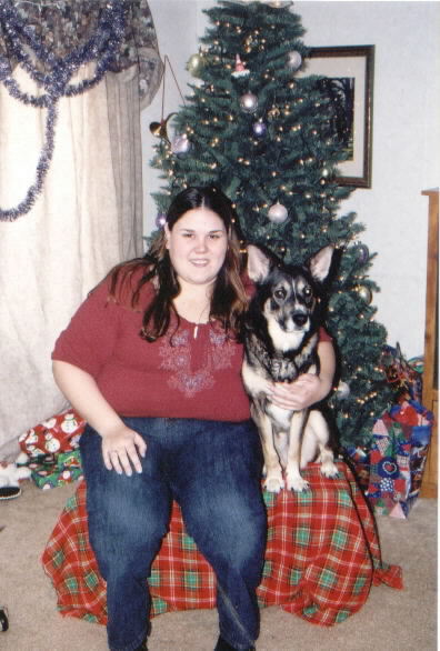 Ashleigh and Twix posing for the camera