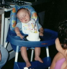 Fell asleep in his high chair