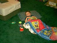 Cameron sleeping over at Danielle's watching Austin Powers