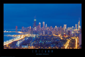 Chicago at night
