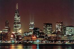 Chicago at night