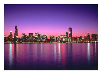 Chicago at night