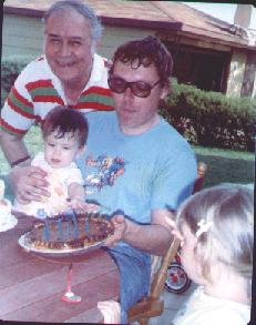 Ashleigh, Dad and Grandpa's birthday
