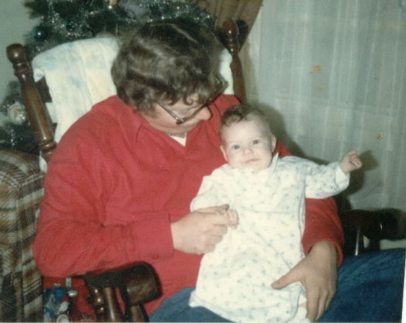 Dad and baby Courtney