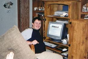 Josh at the computer