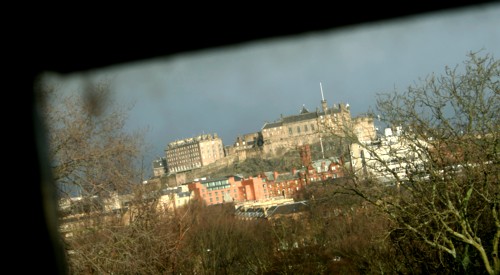 The Castle on a rare sunny day, also from my window.