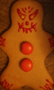 Cristy's evil gingerbread man.
