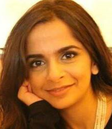 The designer of the webpage displays her picture for reference