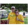 Ernie LaCasse and Jill Smith posed with their Run South shirts.
