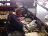 Kristy working at the front desk