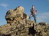 Brandon on a rock