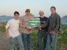 The guys who helped build the raft (Matt contributed one pebble)