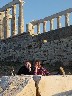 Kristy and Emily below the temple