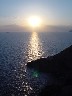The sun starting to set