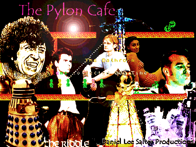 An early Pylon Cafe title picture, lovingly designed by Matt Parker.