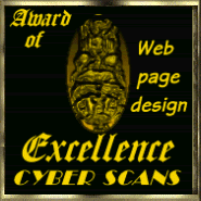 CYBER SCANS Award of Excellence for Web Page Design