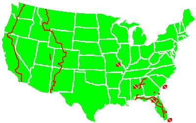 Roll over and click map for links to trips.