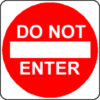 Do Not Enter