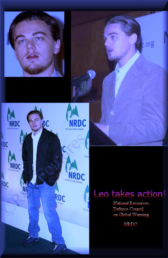 Leonardo DiCaprio ha una sua Fondazione ambientalista no profits e si batte per migliorare e ripulire  il nostro ambiente. Si serve di Internet per sviluppare una nuova coscienza e prendere azione sul gravoso problema! Un ottimo esempio, un giovane attore americano trentenne,un coetaneo ma che puo' mettere a disposizione la sua fama per aiutare il nostro pianeta o quantomeno sensibilizzare l'opinione pubblica! 
