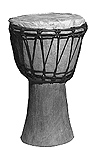 Play me! Traditional djembe from the Ivory Coast.